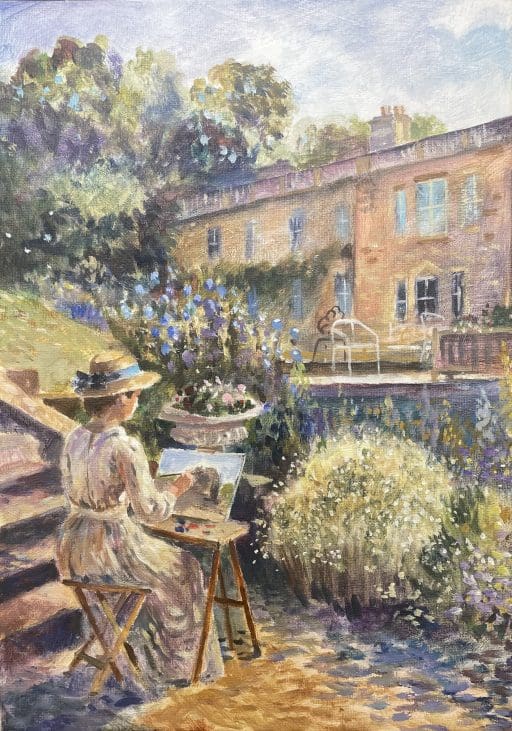 Lady Artist Painting Wortley Hall